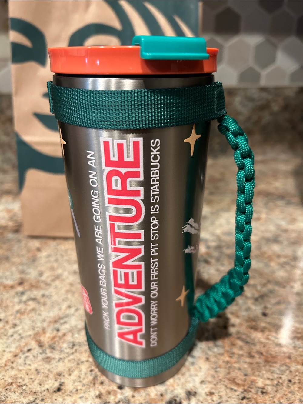 NEW Starbucks Dandy Worldwide Adventure 20oz Stainless Steel Tumbler Roadtrip - Picture 2 of 7